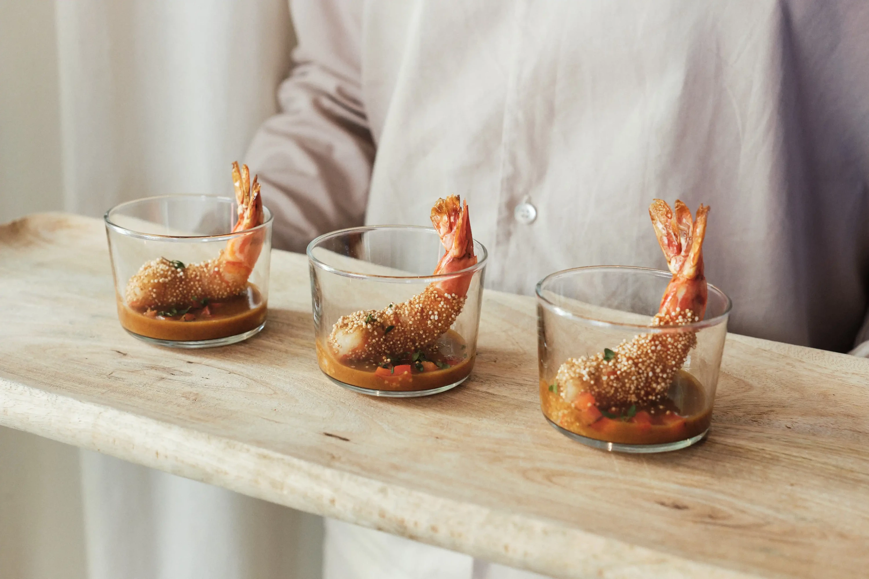 Catering Frankfurt – Fingerfood with Prawn in glasses